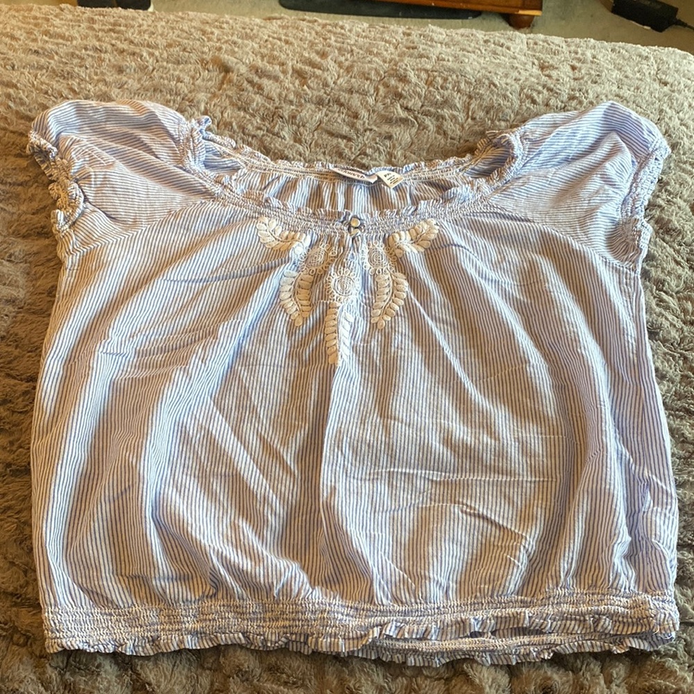 St. John’s Bay blue striped blouse
